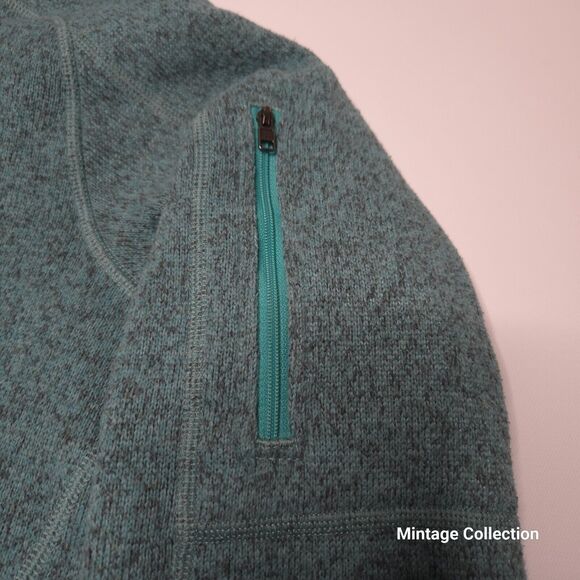 Patagonia Better Sweater Women's Teal Fleece 1/4 Quarter Zip Pullover Jacket S - Picture 4 of 10
